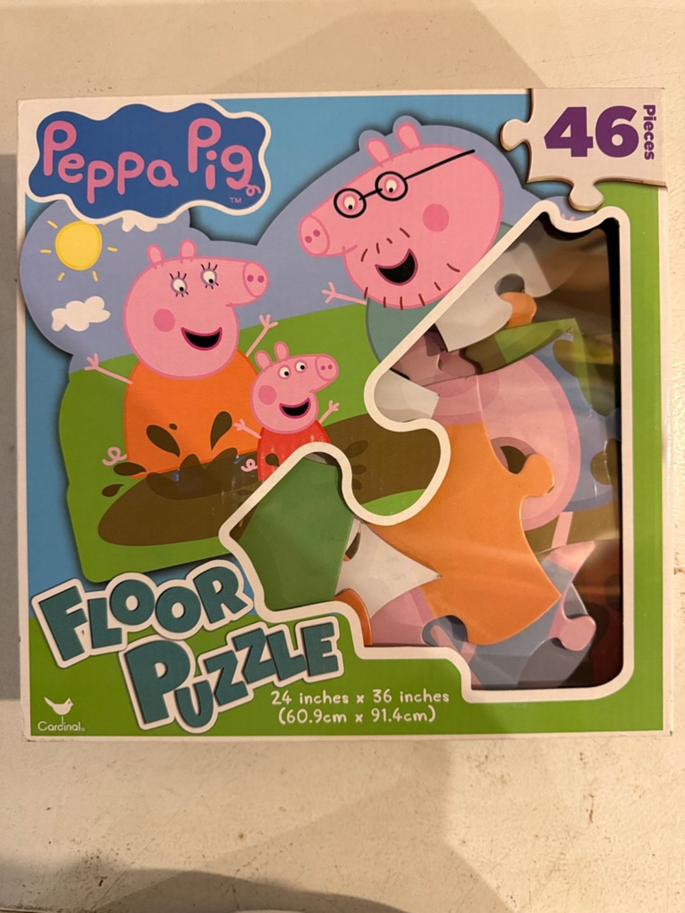 Peppa Pig Floor Puzzle - Pink, Blue, Green, Orange
